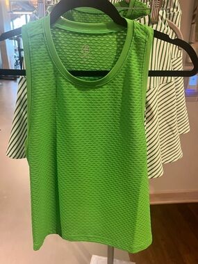 Addison Bay Every other Day cropped tank. Lime green